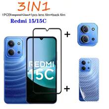 3 In 1 Kunlun GlassTempered Glass For Redmi 15 5G/Redmi 15C Screen Protector Camera Lens Glass Full Cover Tempered Glass Film Back Film Screen Protection Essentials, Applicable To Daily Shield, Office, Home Phone Screen Protector Phone Accessories Waterproof Shockproof Anti-Fall Scratch Resistant - 3IN1 - View 8