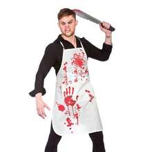 1pc Bloody Apron, Halloween Adult Bloody Butcher Role Play Apron With Blood Stains, Random Horror Costume Apron For Halloween - Multicolor - View 5
