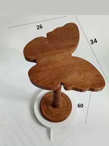 1 件木制蝴蝶设计边桌、豪华书桌、现代复古风格咖啡桌、阳台小桌子、入口桌 - 适合乔迁的高端礼物 - 彩色 - 查看 7