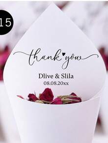 30Pcs Of Set DIY Wedding Cone For Petal Toss, Personalized Confetti Cones, Custom 17 Styles White Paper Cone For Bridal Shower Party Decoration, Multi-Functional, Anti-Mold, Ornamental, Reusable, Exquisite, Stylish, High-Quality, Adorable, Modern, Custom, Unique, Personalized, Son, Daughter, Kids, Kitchen, Dining Room, Bedroom, Office, Living Room, Home, Garden, Tea Room, For Anniversaries, For Birthdays, For Housewarming, For Graduation, Gala Night, Customized Gift Wrap Boxes, Chic Autumn