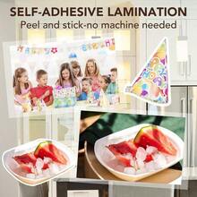 A4 20 Sheets Clear Vinyl Cold Laminating Sheets 8.3x11.7 Inches Self Adhesive Vinyl Sticker Unprintable - Transparent - View 6