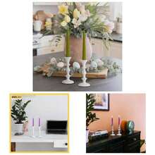 Black Candle Holders Set Of 2 Decorative Centerpiece Table Candlesticks Holders Taper Candles Home Decor Easter Candle Holders Dinner Party Wedding Decorations