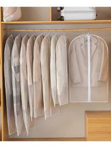 1 peça de capa protetora para roupas penduradas, capas protetoras totalmente fechadas para roupas, adequadas para armários domésticos, casacos, vestidos, bolsas, escola, escritório, casa, viagens, organizadores, armazenamento - um presente para mulheres ou homens - Saco de pó para roupas - Ver 6