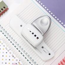 1 件方孔打孔工具，适用于纸张、活页夹和文具、活页簿 DIY 装订用品、笔记本日记装订办公切纸机（银色） - 銀色 - 查看 6