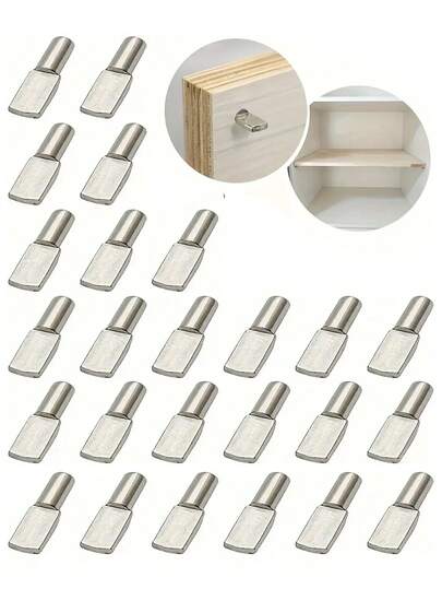 10/20/40 件货架钉，5 毫米勺形镀镍货架支撑钉，书架钉，家具货架支撑钉，橱柜货架支撑钉，厨房家具和衣柜货架支撑钉