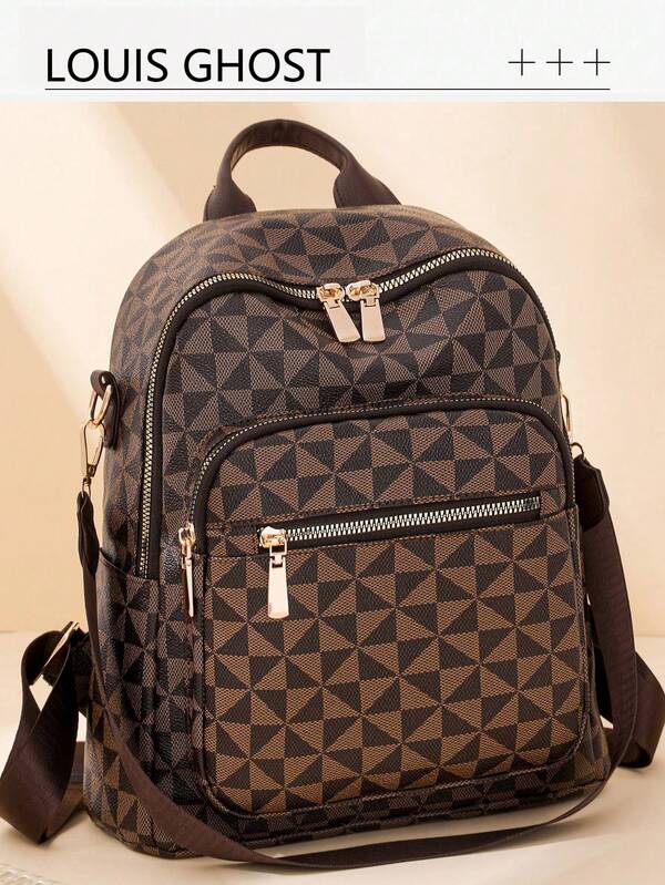 时尚女士双肩包，绗缝大容量双肩包，休闲单肩包，通勤包，学生背包，妈妈包