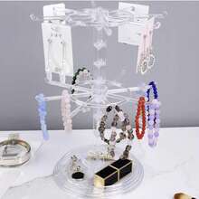 Keychain Holder Rack, Small Pendant Display Rack, Storage Rack, Rotating Rack - 2 layers of rotation - View 7
