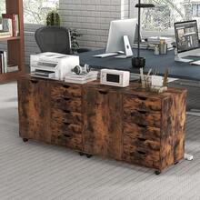 Home Office Cabinets - Brown - View 2