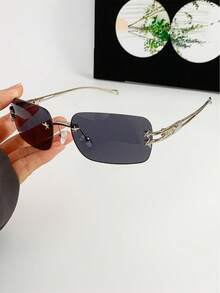 1pc Square Frameless Star Design Fashion Glasses For Women