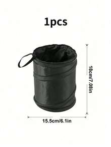 Foldable Car Trash Can, Front Seat Mounted, Rear Hanging Storage Box, Small Organizer Basket, Umbrella Holder, Wet & Dry Garbage Bags, Long Trip Trash Can Hook, Multifunctional, Suitable For Home, Kitchen, Bathroom, Camping, Barbecue, Car Washing