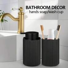 2 piezas Dispensador de jabón de espuma y bandeja Dispensador de jabón rellenable con bomba Accesorios de baño Botella de espuma para encimera