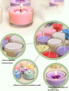 12pcs Cozy Small Round Glass Candles, Mini And Small, Smokeless And Fragrant, Aromatherapy, Air Fresh, Gift For Woman, Candle, Candles, Bestfriend Gifts, Party, Prayer, Christmas