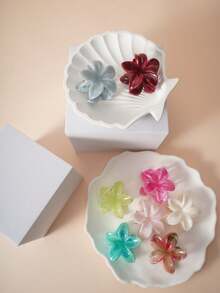 8 قطعة/مجموعة مشابك شعر نسائية بشكل زهرة بقطر 4.5 سم/1.77 بوصة باللون الأبيض والأزرق والأحمر الوردي والبنفسجي والأخضر والبرتقالي، متعددة الاستخدامات، أنيقة، بطراز بسيط، مناسبة للارتداء اليومي والتنقل والحفلات والأنشطة العادية والشاطئ وغسل الوجه والمكياج ومطابقة الملابس، إكسسوارات شعر خريفية وشتوية للعطلات
