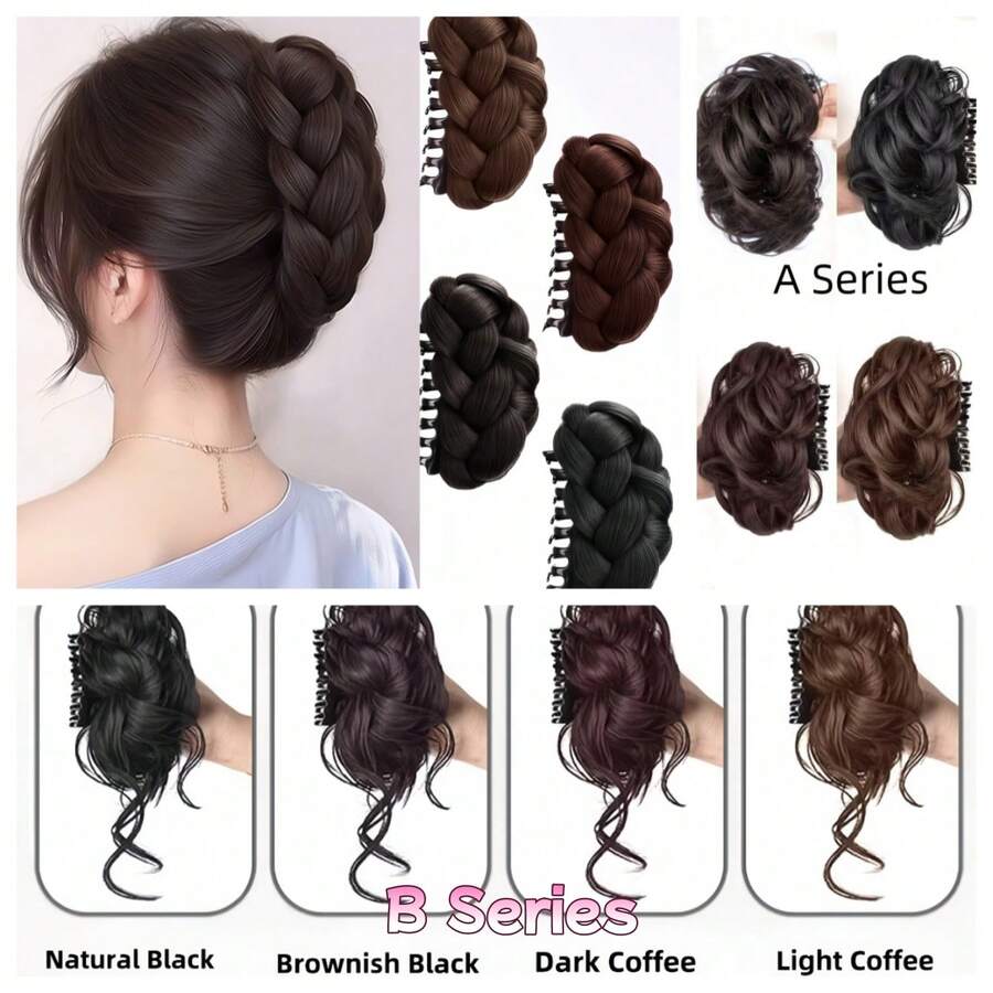 إكسسوار شعر اصطناعي أنيق | تصميم مشبك بيضاوي متعدد الألوان | إكسسوار متعدد الاستخدامات لتسريحة الشعر العالية للسيدات | مناسب للارتداء اليومي والمناسبات الخاصة | هدية مثالية للمرأة، إكسسوار شعر مشبك شعر خريفي موضة مشابك شعر شتوية للنساء لإطلالات العطلات