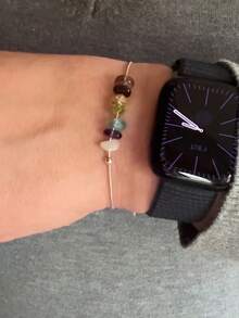 7 Chakra Bracelet Exquisite 7 Original Healing Crystals Made Women's Holiday Blessing Gift - Gold - View 4