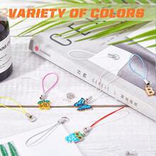 Frienda 200 Pcs Cell Phone Charm Straps USB Drive Lanyard Phone Ring Strap For Charm USB Drive Keychain DIY