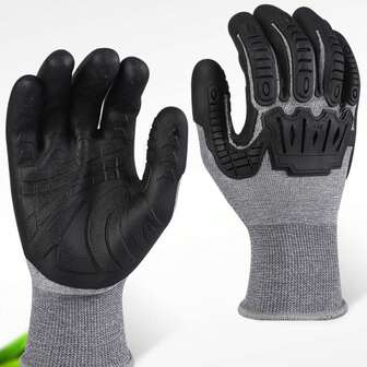 1双机械手套手背防砸掌心防滑强力抓握应用广泛救援减震防护手套