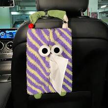 حقيبة ورق المناديل المعلقة بتصميم وحش كرتوني لسيارة/حقيبة ورق مناديل معلقة لمقعد السيارة/ديكور داخلي لسيارة كرتوني مبتكر/صندوق مناديل بتصميم وحش كرتوني لغرفة النوم