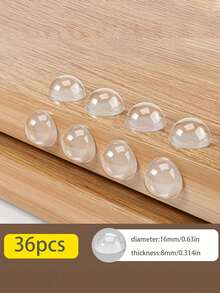 Durable Silicone Bumper Pads - Thick Clear Shock-Absorbing Protection For Furniture, Cabinet Doors, Desk Edges, Chairs & More (Multi-Size) - Multicolor - View 13