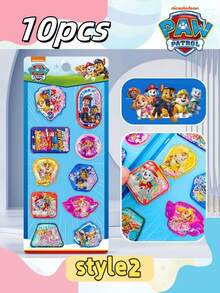 Paw Patrol 10pcs Paw Patrol Cartoon Stickers Shake Happy Water Stickers 3D Stickers Home Decoration Stickers The Best Holiday Gift For Good Friends, Party Atmosphere Decoration, Perfect Party Decoration, Home Decoration Ornaments, Perfect Room Decoration, Christmas Gifts, Valentine's Day, Ideal Friend Gifts Suitable For Birthday Celebrations, Souvenirs Women's Souvenir