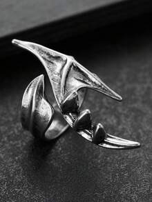 1PC Personalized Asymmetrical Hyperbole Cyber Punk Gothic Hip Hop Punk Alien Ring Alloy Finger Rings Jewelry Costume Accessories
