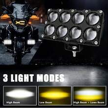 2 piezas Focos Auxiliares Led Faros Luces 8 Ojo luz para Auto y Moto - 2 piezas - Ver 2
