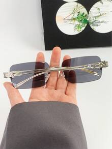 1pc Square Frameless Star Design Fashion Glasses For Women