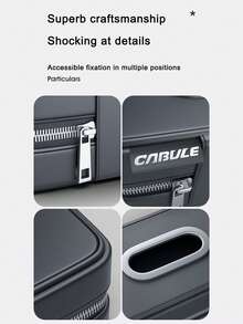 1 件装汽车纸巾盒，多功能皮革汽车纸巾架，带松紧带，随机织物标签 - 黑色 - 查看 10