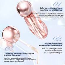 NOVO Correcteur liquide éclaircissant, formule légère pour camoufler les imperfections et les cernes, idéal pour les fêtes, les vacances, les anniversaires, les rassemblements, les cadeaux. Marque de maquillage à la mode pour femmes. - 03#Rose étendu - Voir 5
