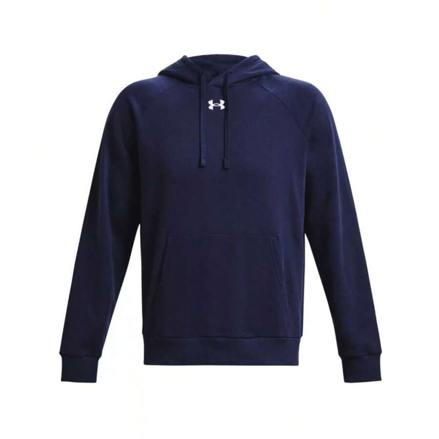 Under Armour Rival Men's Pullover Hoodie Midnight Navy - Midnight Navy / / White - View 1