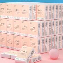 Fazzoletti di carta a tre strati ultra morbidi, tovaglioli di dimensioni da viaggio (6 fogli per confezione), adatti per San Valentino, Festa della Mamma, Natale e ogni tipo di festa - Bianco - Visualizzare 3