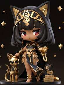 1PC The Queen Of Egypt Diamond Art Painting Kits Crafts Stickers Fantasy Girl Golden Cat Charming Embroidery Mosaic Cross Stitch Rhinestone 5D DIY Picture Sets Home Room Wall Decor Festival Holiday Handmade Toys Gift