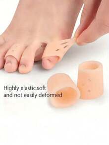 Breathable Perforated Toe Cover, Silicone Toe Protectors, (2/4/6/10/20 Pieces) Toe Covers Toe Tubes, New Material, Calluses, (For Small Toes), Silicone Toe Protectors For Overlapping Big Toes, Protections, Toe Separators, Gifts For Parents, Protectors, Great For Running, Hiking, Skating, And Dancing - Soft And Stretchy, Hand Washable Designed Finger Sleeves