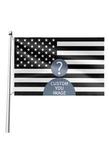 1pc Customized Outdoor Flag In Multiple Sizes, Photo Customized Outdoor Flag, 4th Of July Customized, DIY, Double-Sided Flag, Yard Decor, Outdoor Decor, Home Decor, Suitable For All Seasons, Gift For Family, Personalized Gift, Flag Pole Not Included