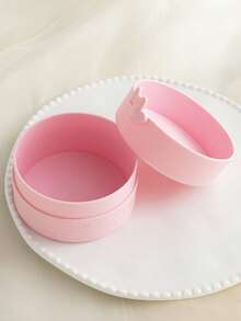 1pc Personalized Name & Bow Jewelry Box - Customized Bridesmaid/Bride Jewelry Box, Elegant Travel Jewelry Storage Box, Suitable For Bridesmaid/Bride Jewelry Gift | Elegant Jewelry Box | Bridesmaid/Bride Gift, Jewelry Box - Pink - View 3