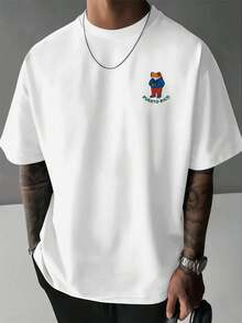 T-Shirt With Puerto Rico Frog Print Pure Cotton Shirt Of 220 G/M2 With Rounded Crotch, Informal, Modern And With Double Print Dear For Men (1 Unit) - 白色 - 查看 2