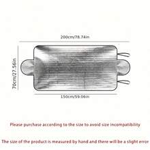 汽车挡风玻璃防雪罩，防冻挡风玻璃罩，磁吸式前窗遮阳板，加厚保护罩/汽车挡风玻璃防雪防紫外线罩，前窗防霜户外保护罩，适用于大多数车型，四季皆宜 - 銀色 - 查看 3