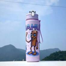 One Piece Sports Outdoor Cute Portable Water Bottle Large Capacity With Scale To Keep Water For Camping Exercise Cup