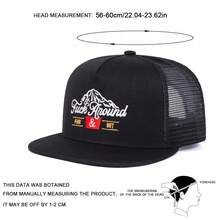 1Piece Men Letter Mountain Embroidered Hip Hop Hat Mesh Hat Outdoor Adjustable Sunscreen Leisure Hat Spring Autumn Travel Tourism Beach Vacation - 彩色 - 查看 2