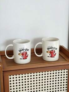 1 pieza Taza de cerámica con diseño de dragón, de alta calidad, digna de , taza para beber en el hogar, oficina, café, taza de cerámica única