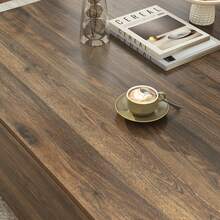 43" Square Coffee Table With Storage, 43" D X 43" W X 17" H Modern Large Square Center Table With 2 Drawers, Wood Coffee Table For Living Room,Bedroom - Walnut - View 7