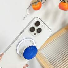 Airbag magnetic rotund personalizat clasic din sticlă pentru birou, potrivit pentru suport telescopic pentru telefon, tabletă, cadou mic, accesorii pentru telefon, decorare telefon, articole esențiale pentru telefon, suport extensibil pentru telefon, prindere telefon, prindere telefon cu priză pop-up, cadou pentru iubit/iubită, rude, prieteni, compatibil cu iPhone, telefon Android, cadou de ziua de naștere, familie, suport telefon cu prindere prin împingere și tragere pentru prieteni - Multicolor - Vizualizare 4