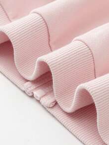 mini bala Girls Lace Baseball Jacket Soft Breathable Comfortable Durable Fall Top - Pink - View 8