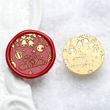 CYFUN DESIGN 1PC 3D Relief Christmas Tree Wax Seal Stamp Head, Christmas Sealing Wax Stamp, Gift Package Wax Seal, Christmas Gift Wax Seal Kit, Wax Sealing Stampfor Envelopes Christmas Cards Wedding Invitations For Christmas Gift Packing - Gold - View 29
