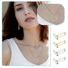 Brooch To Pendant Converter 4Pcs Pins To Pendant Gold And Silver Alloy Set With 1 Silicone Tube Hose Tool For Women Transforming Brooches Into Elegant Necklaces - 金銀 - 查看 7