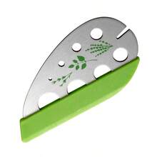 1 件不锈钢香草剥叶器，多功能蔬菜去叶器，枸杞叶、迷迭香和香草剥叶器，蔬菜切割器 - 彩色 - 查看 8