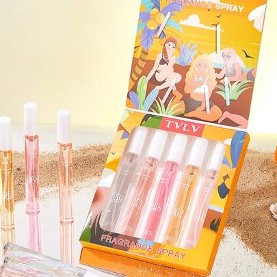 5支/1支装 - 10毫升巴西限量版香氛礼盒，包含5种香氛喷雾：黑胡椒、雪松、甜橙、玫瑰和茉莉。室内香氛喷雾，空气清新剂，男女皆宜，适用于多种场合。