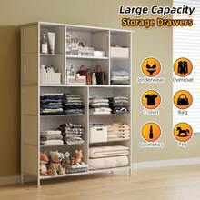 VERM Drer For Bedroom With 10 Drawers And Mesh Door Tall Drers Chest Of Drawers Fabric Drer Storage Tower For Closet Hallway Living Room White