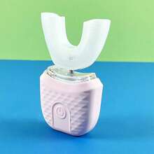 U-Shaped Wireless Electric Toothbrush, 360° Ultrasonic Teeth Whitening Light, Silicone Automatic Electric Toothbrush - Pink - View 6