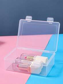 1pc Multi-Functional Transparent Plastic Box - Various Sizes, For Organizing Beads, Crafts, Diamond Painting, Earphones, Cables, Chargers, Small Office Desktop Items Storage